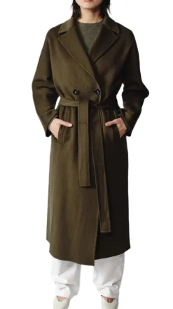 Nicola Cashmere Coat in Green