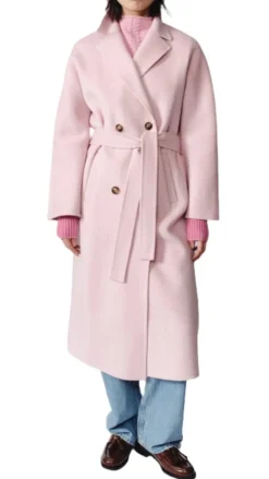 Nicola Cashmere Coat in Pink