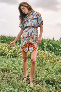 Nicole Dress in Sundance Tile