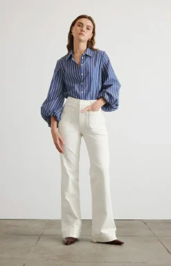 Nicole Pant in Chalk