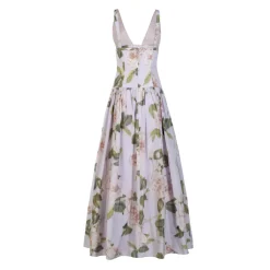 Nicolette Dress in Lavender Rose Taffeta