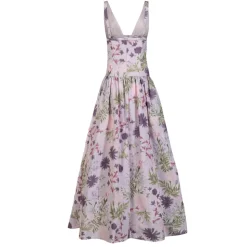 Nicolette Dress in Orchid Posy Taffeta