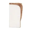 Nile Napkin in White & Bronze, Set of 4