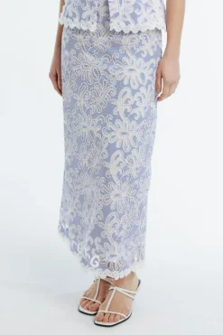 Nina Maxi Skirt in Blue