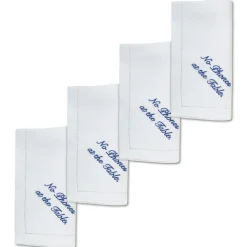 No Phone Dinner Napkins, Set of 4