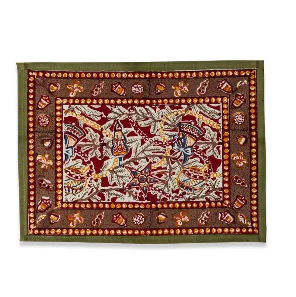 Noel Mats in Red & Green, Set of 6
