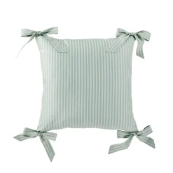 Noelle Bow Pillow in Wintergreen