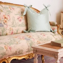 Noelle Bow Pillow in Wintergreen