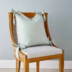 Noelle Bow Pillow in Wintergreen