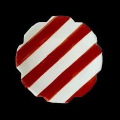 Nolita Small Dessert Plate in Blue & Rust