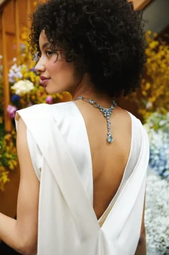 Nora Gown in Ivory Silk Satin