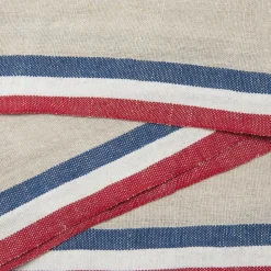 Normandy Napkins in Red, Natural, & Blue Stripes, Set of 4