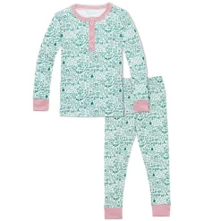 North Pole Christmas Two-Piece Kids Henley Pajamas