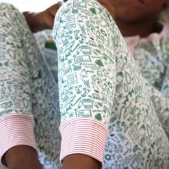 North Pole Christmas Two-Piece Kids Henley Pajamas