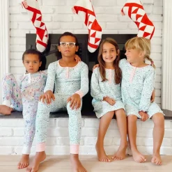 North Pole Christmas Two-Piece Kids Henley Pajamas