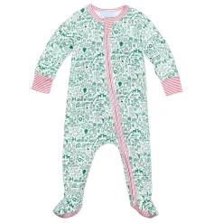 North Pole Christmas Zip Baby Onesie