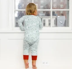 North Pole Christmas Zip Baby Onesie