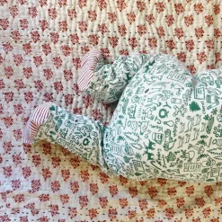 North Pole Christmas Zip Baby Onesie