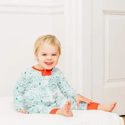 North Pole Christmas Zip Baby Onesie