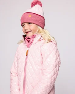 Northern Classics Knit Pom Hat in Rose Pink & Ballerina Pink