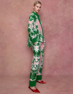 Nova Crepe Shirt in Antigua Green