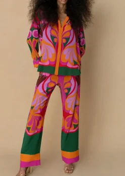 Nova Crepe Shirt in Seventies Orange