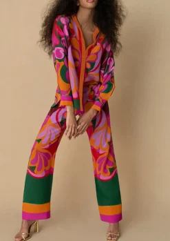 Nova Crepe Shirt in Seventies Orange