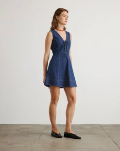 Nova Dress in Classic Indigo Blue