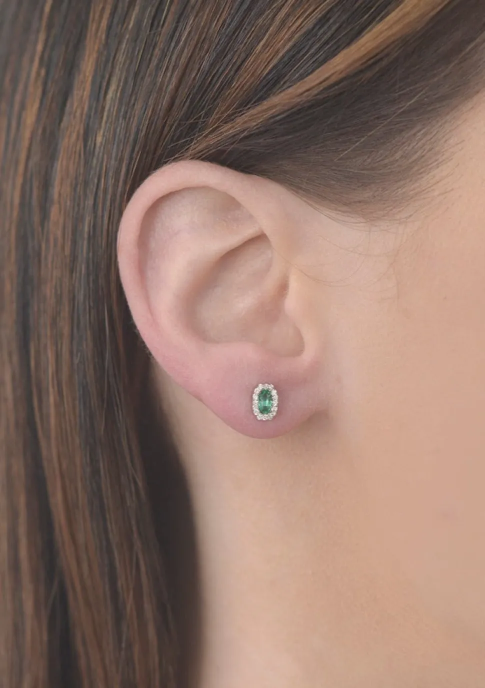 Octagon Emerald and Diamond Earrings