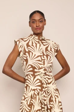 Octavia Top in Catalina Khaki