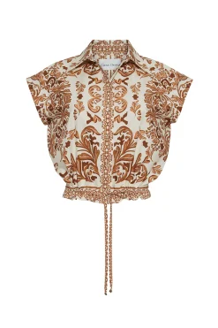 Octavia Top in Saltaire Brown