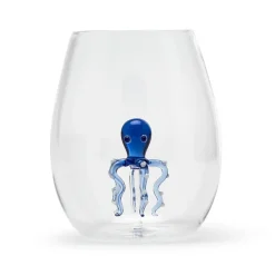 Octopus Icon Stemless Wine Glass