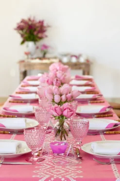 Ojete Rectangular Tablecloth in Bougainvillea