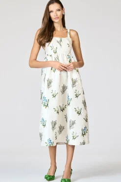 Olena Dress in Pearl Panicle