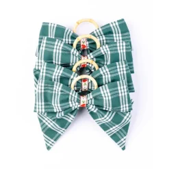 Olive Grove Plaid Napkin Rings in Green, Set of 4