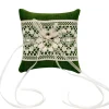 Olive Lace Ring Pillow