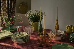 Olive Stripe Dessert Plate