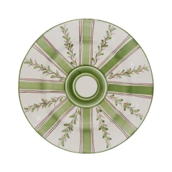 Olive Stripe Dinner Plate