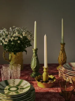 Olive Stripe Dinner Plate