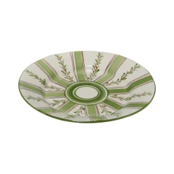 Olive Stripe Dinner Plate