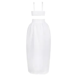 Olivia Bow Set in White Flock Tulle