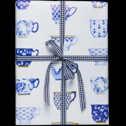 Onie’s Teacups Wrapping Paper In Porcelain