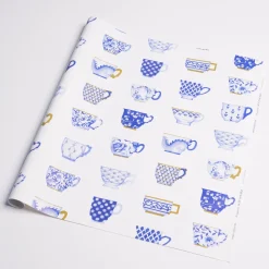 Onie’s Teacups Wrapping Paper In Porcelain