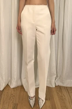 Ophelia Slim Leg Pant in Wool & Cotton