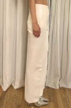 Ophelia Slim Leg Pant in Wool & Cotton