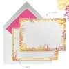 Orange Corals Stationery Cards, Personalized Set of 50