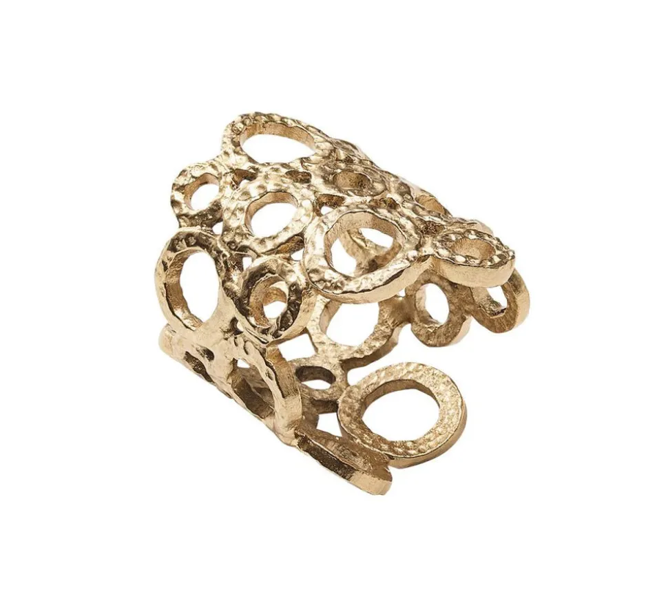 Orbit Napkin Ring in Gold, Set of 4