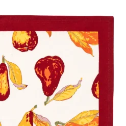 Orchard Pear Napkins in Burgundy, Set of 6