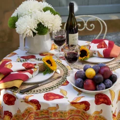 Orchard Pear Napkins in Burgundy, Set of 6