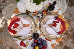 Orchard Pear Napkins in Burgundy, Set of 6